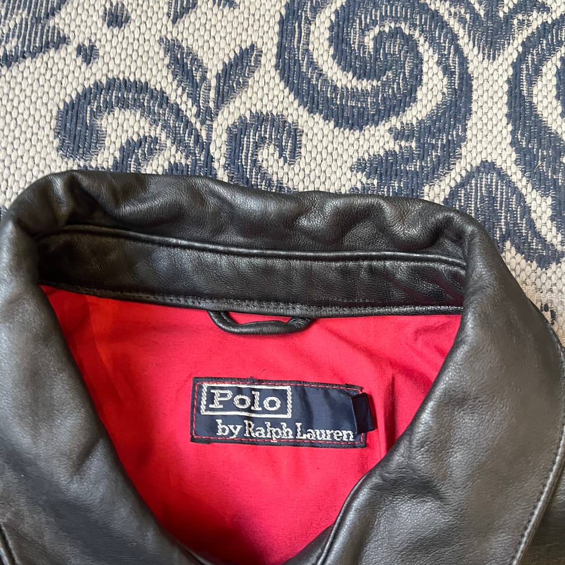 105 90s 폴로 램스킨 레더 자켓/W2527 상품이미지4