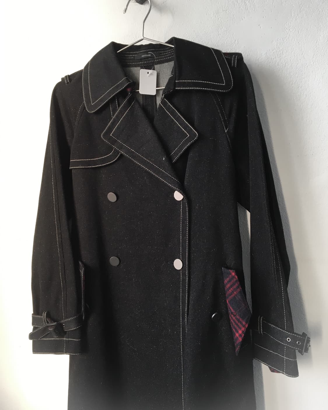Stitch belted point double button coatSt 상품이미지4