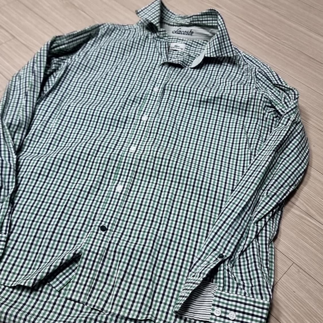 라코스테 긴팔 깅엄 체크 셔츠(42) 상품이미지1