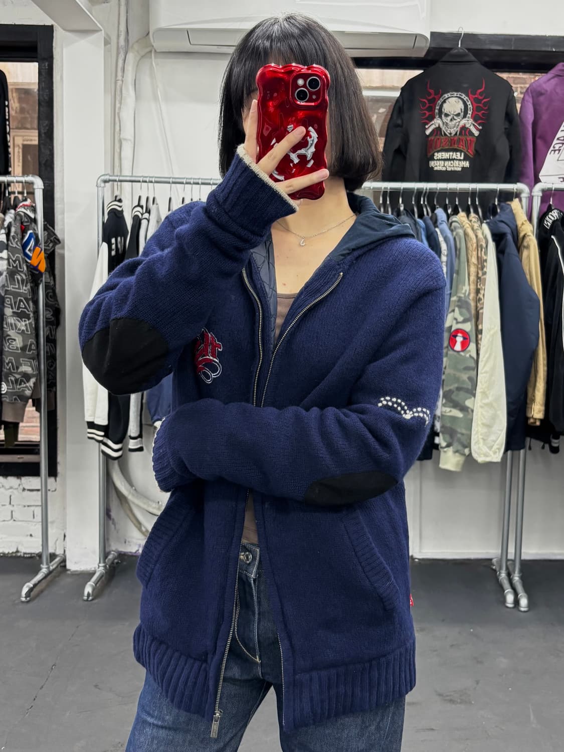 리바이스 니트 후드집업 상품이미지1