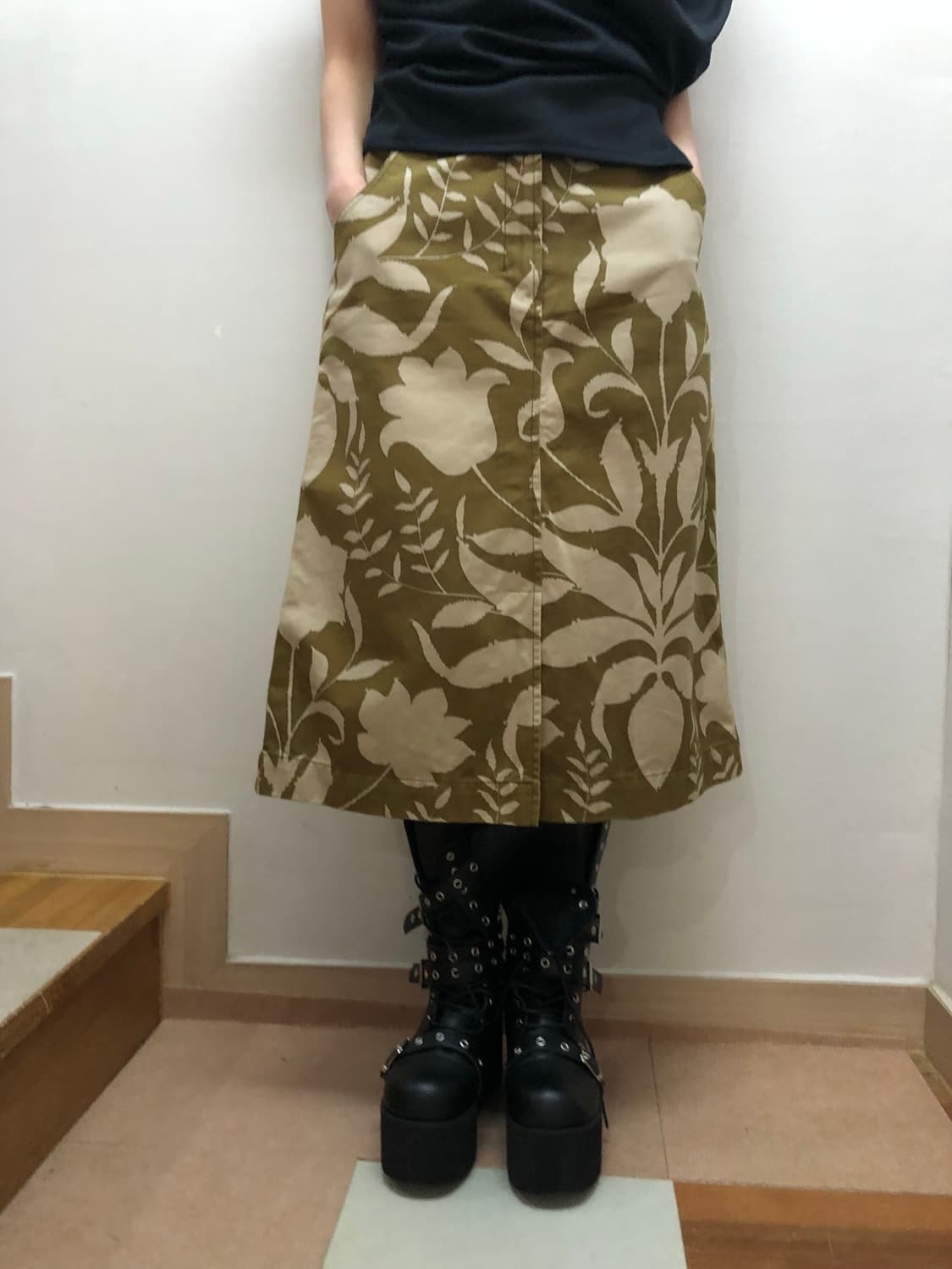 빈티지 프라다 오리엔탈 미디 스커트 상품이미지5