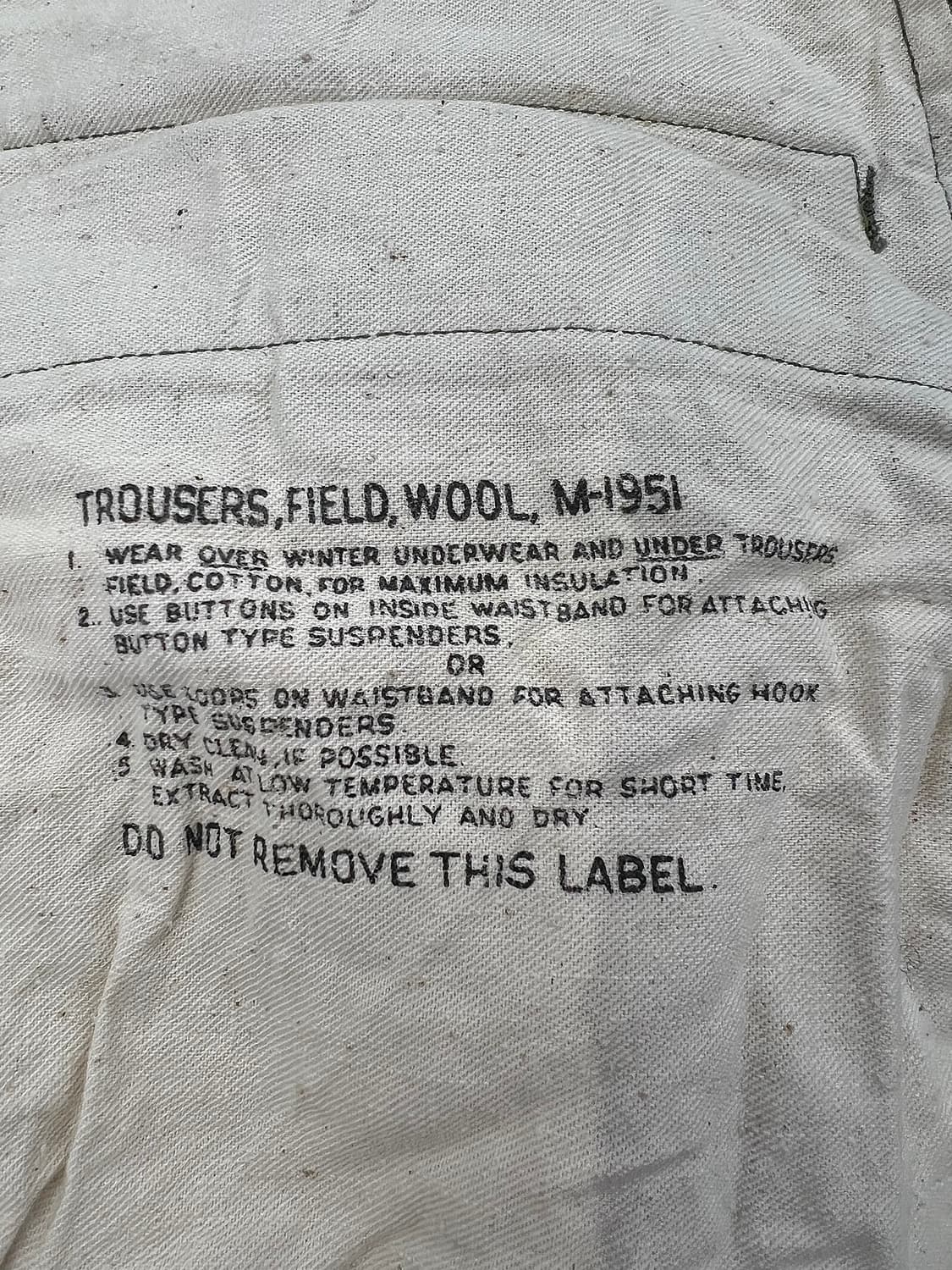 U.S.ARMY M-1951 울 파일드 팬츠 상품이미지7