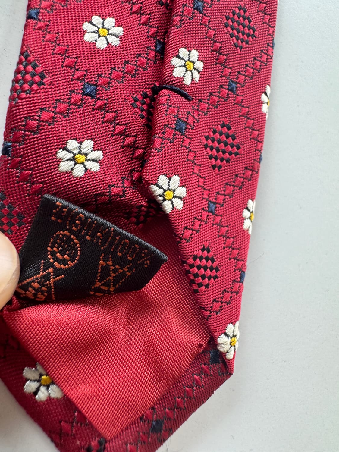 닥스(Daks) 실크 플라워 패턴 넥타이 9.6cm 상품이미지7