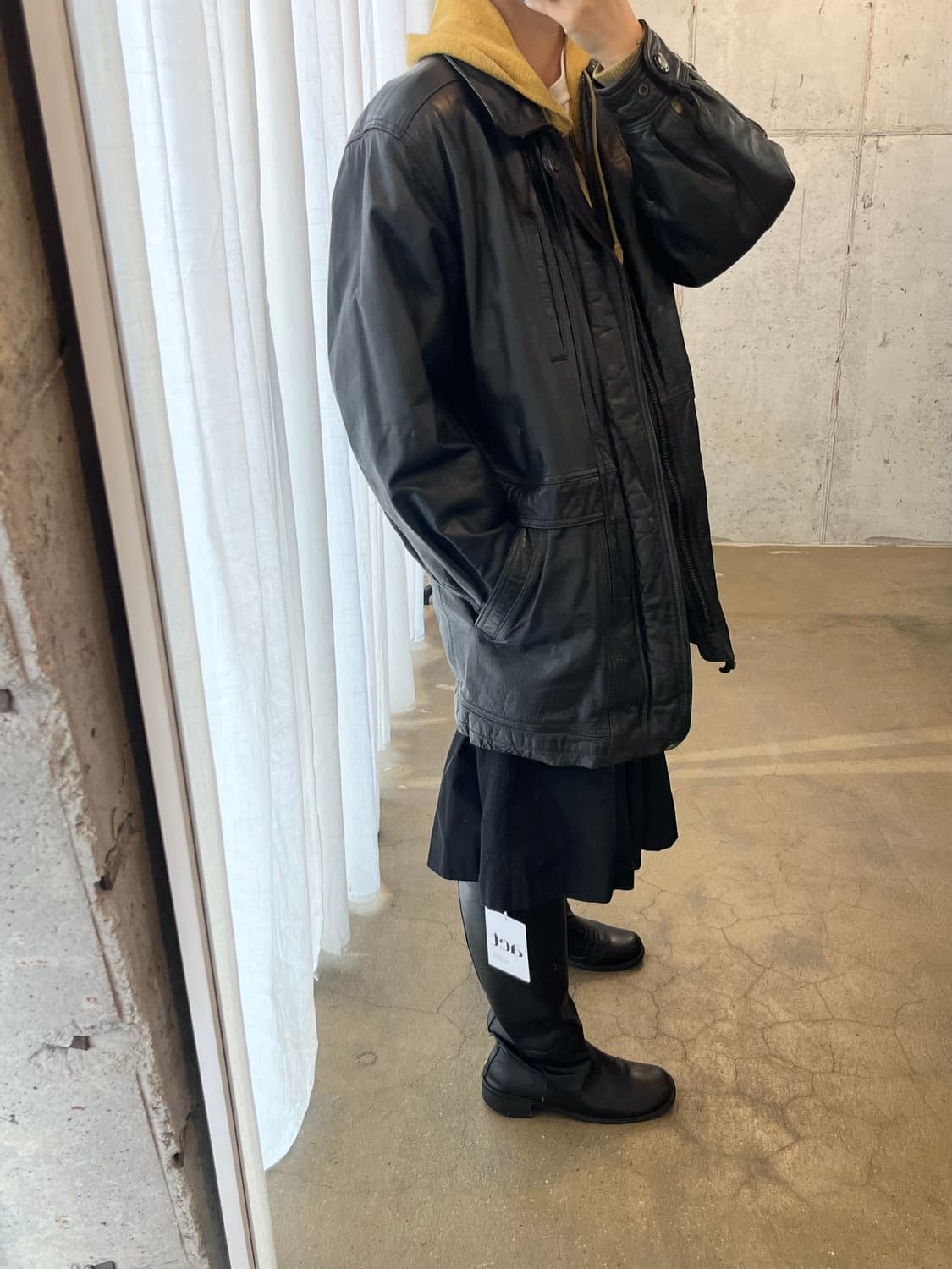 90s lambskin 양가죽 자켓 블랙 상품이미지3