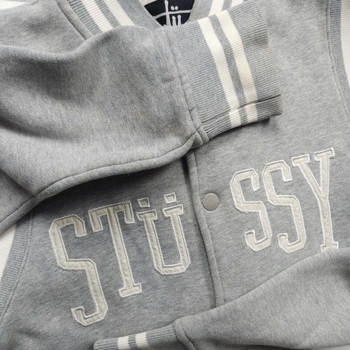 스투시 빅로고 스펠아웃 스웻 바시티 자켓 (S) 상품이미지1