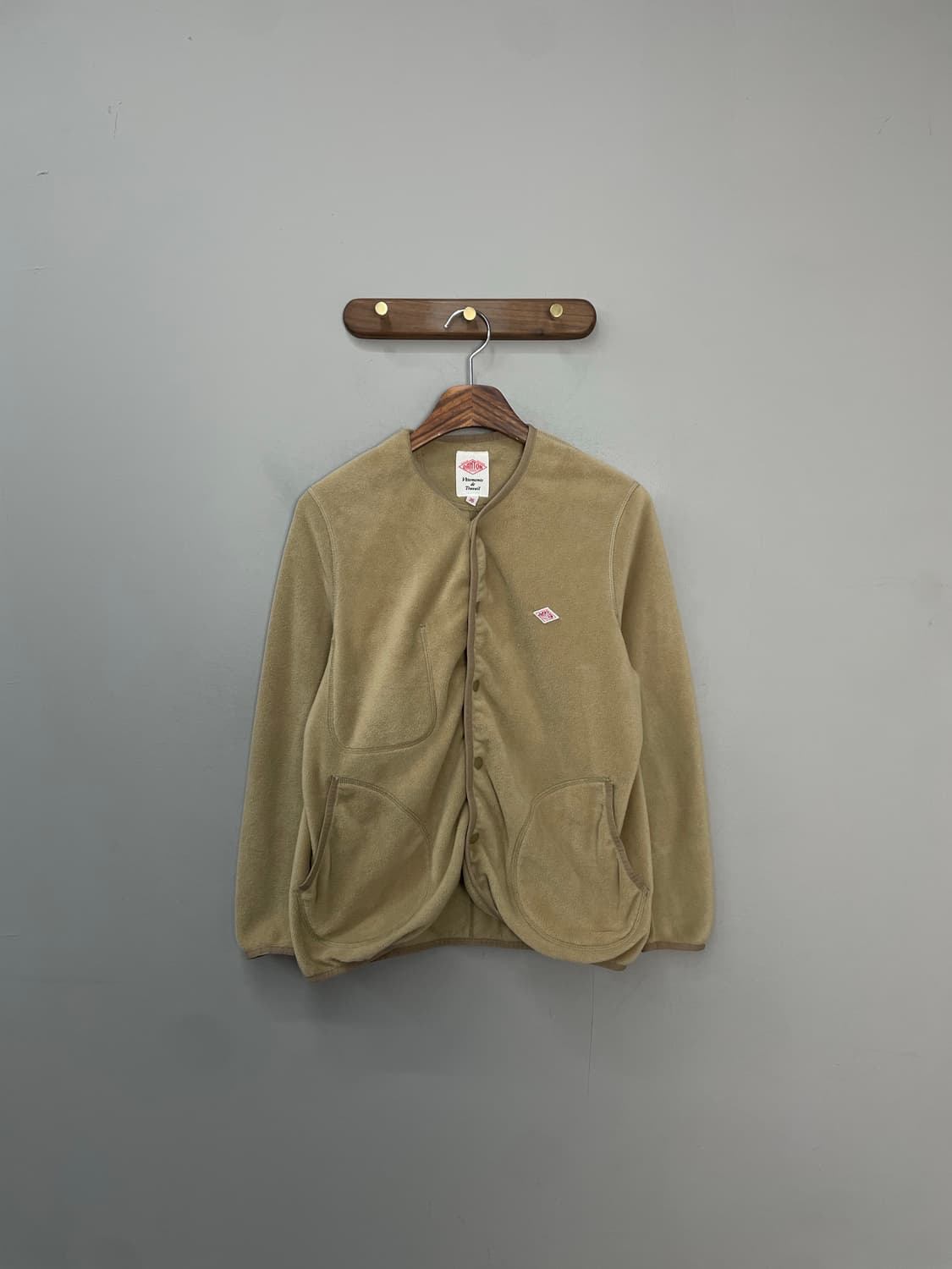 단톤 브라운 버튼 플리스 자켓 H1894 상품이미지2