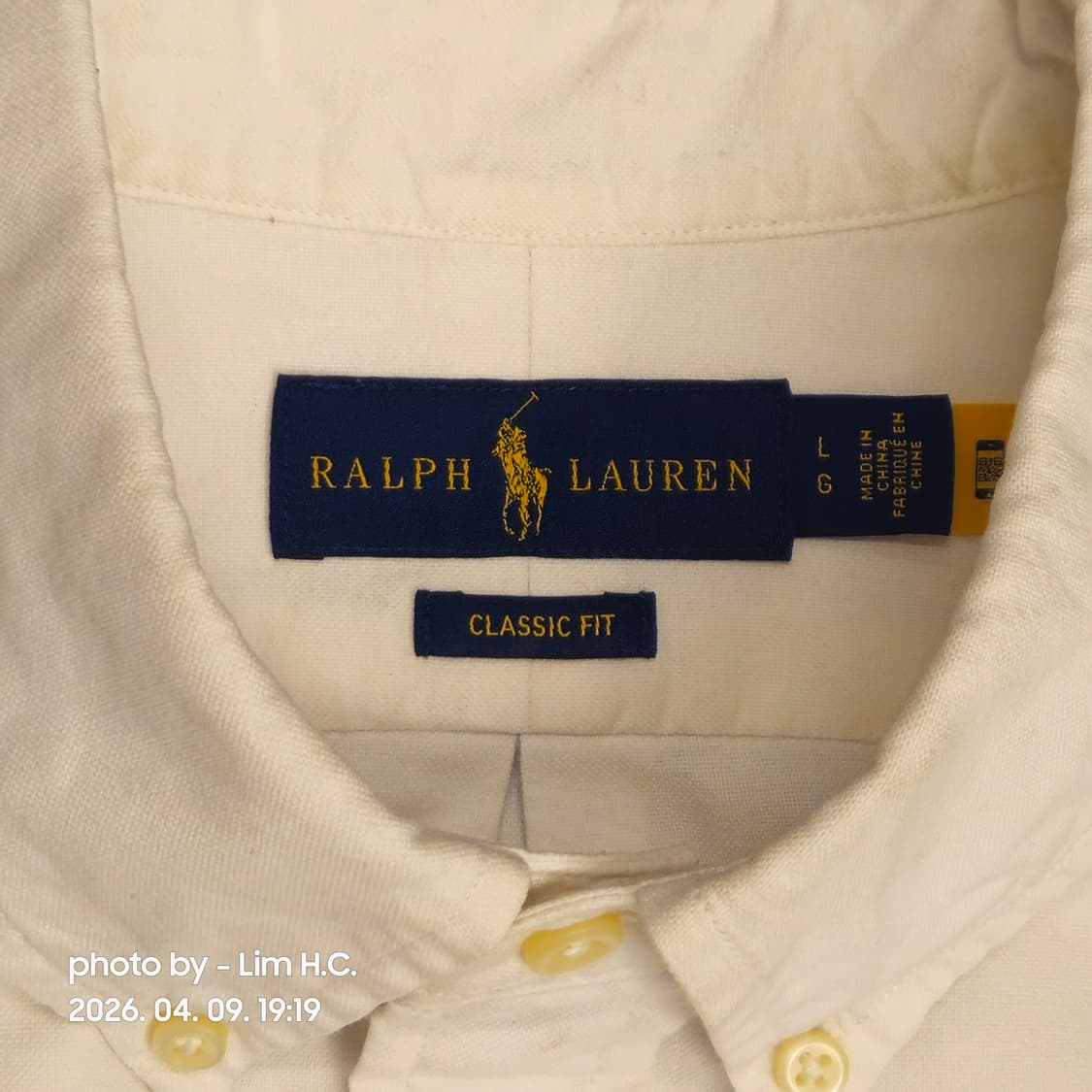 폴로 랄프로렌 클래식핏 화이트 셔츠 XL 상품이미지2