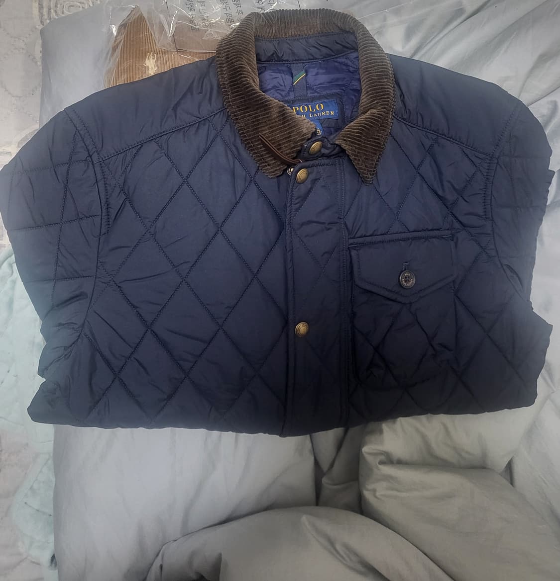 폴로 코듀로이 퀼팅 자켓 네이비 S사이즈 상품이미지2