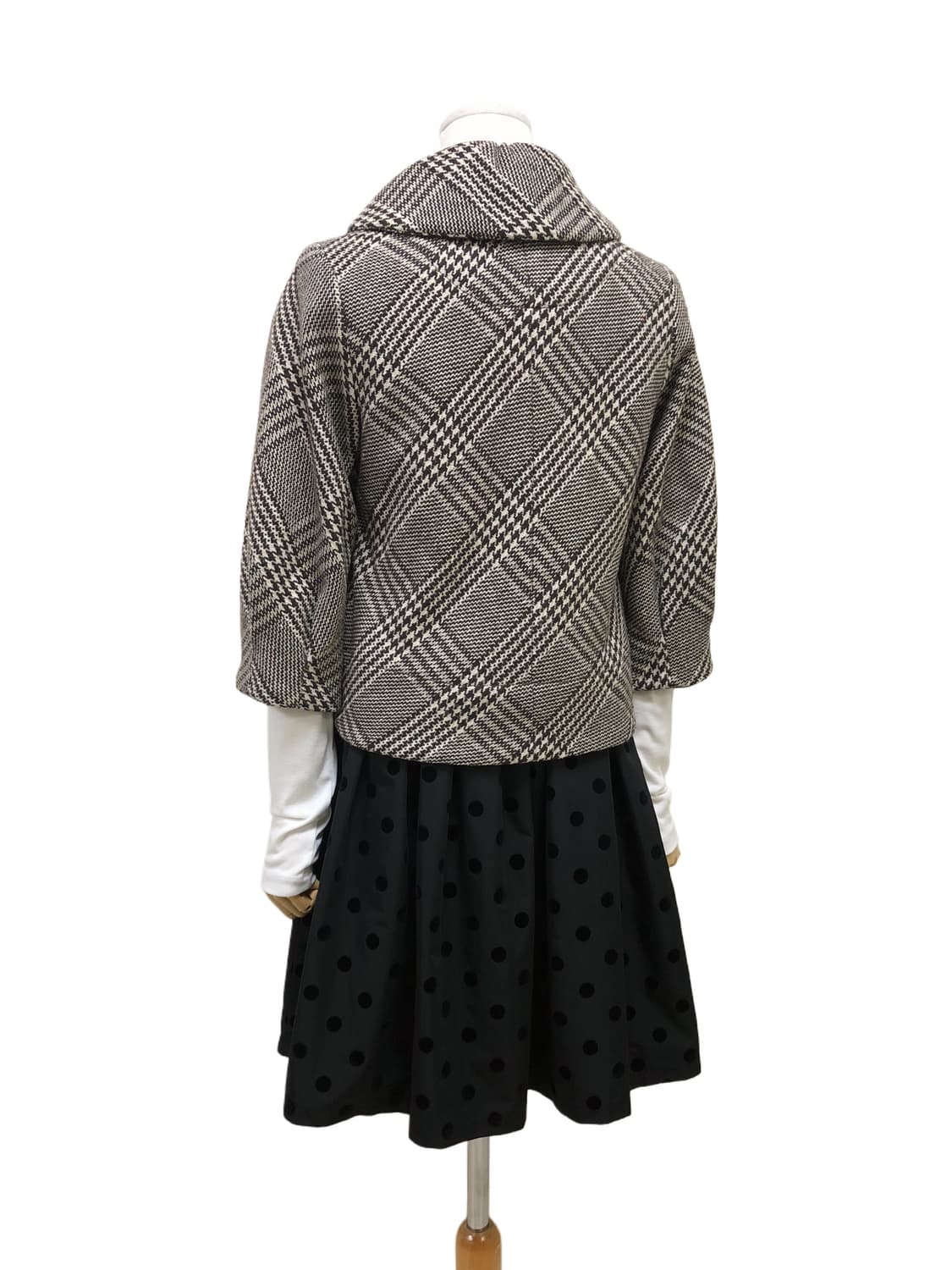 레이빔즈 체크 숏 코트 상품이미지8