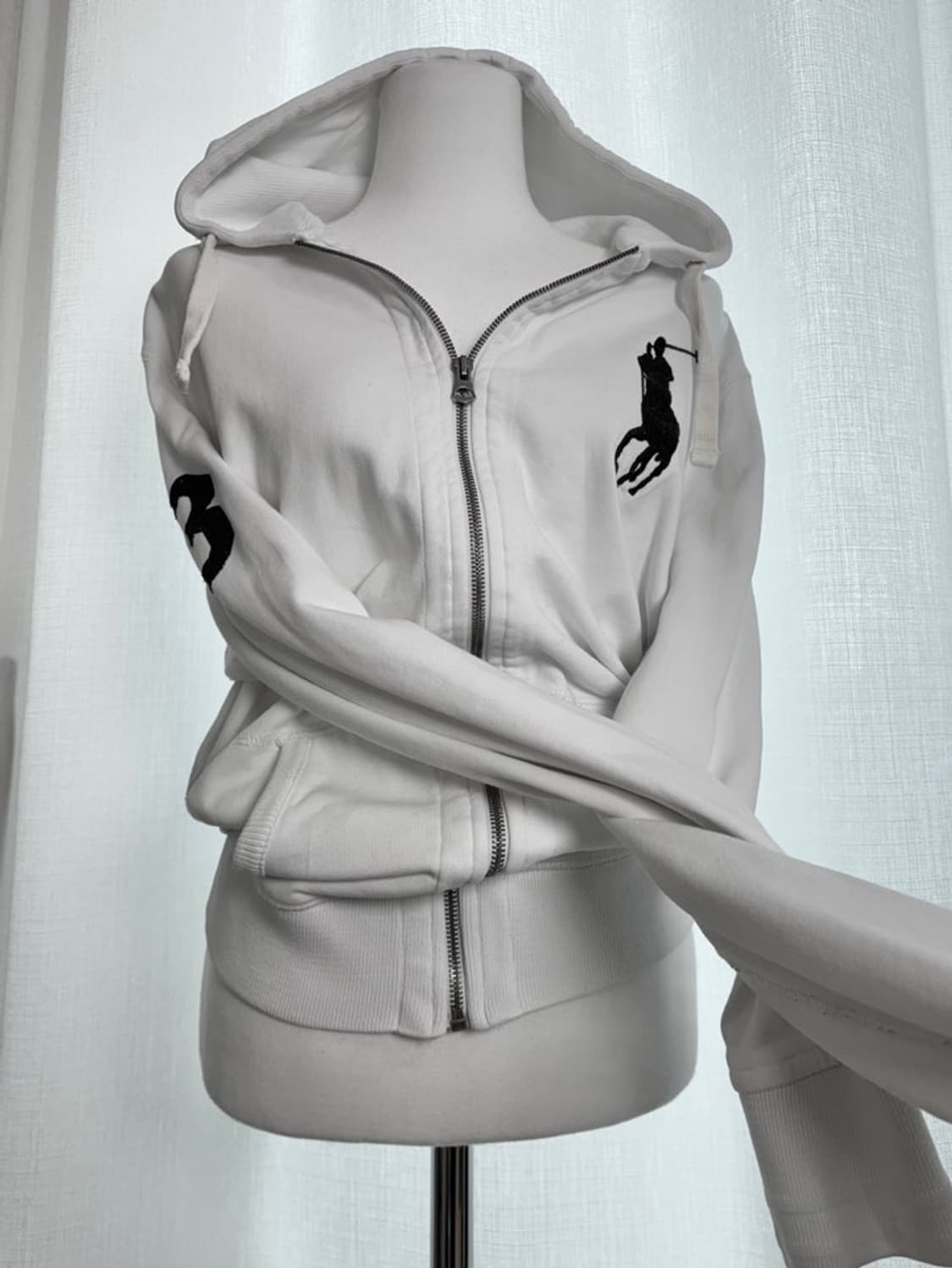 폴로 빅포니 화이트 후드집업 상품이미지1
