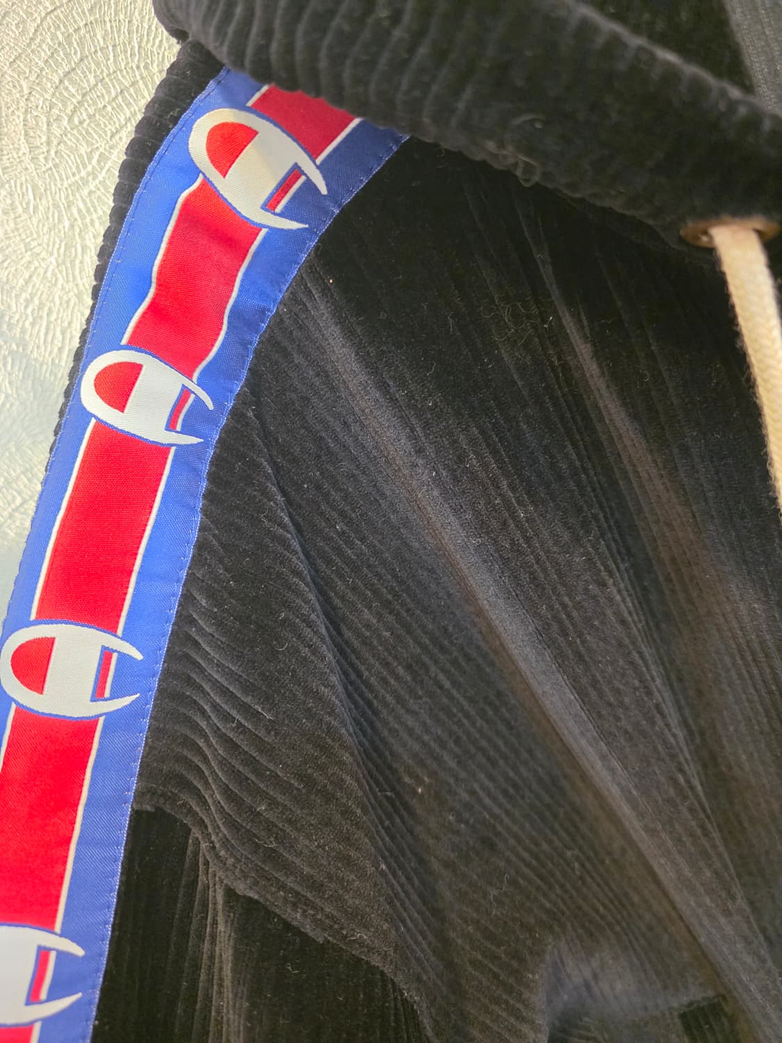 챔피온 블랙 코듀로이 후드 집업 S 상품이미지3