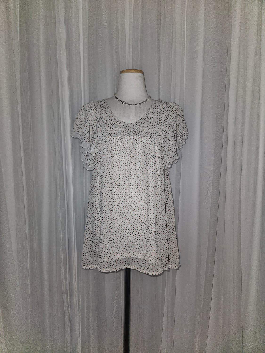 klein plus 화이트 리본포인트 히메 블라우스 상품이미지1