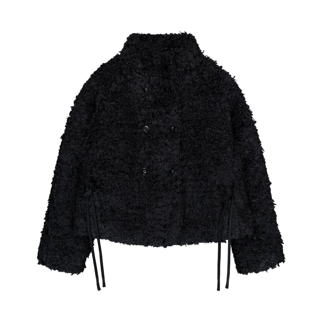 코이세오 헤어리 퍼 재킷 블랙 상품이미지1