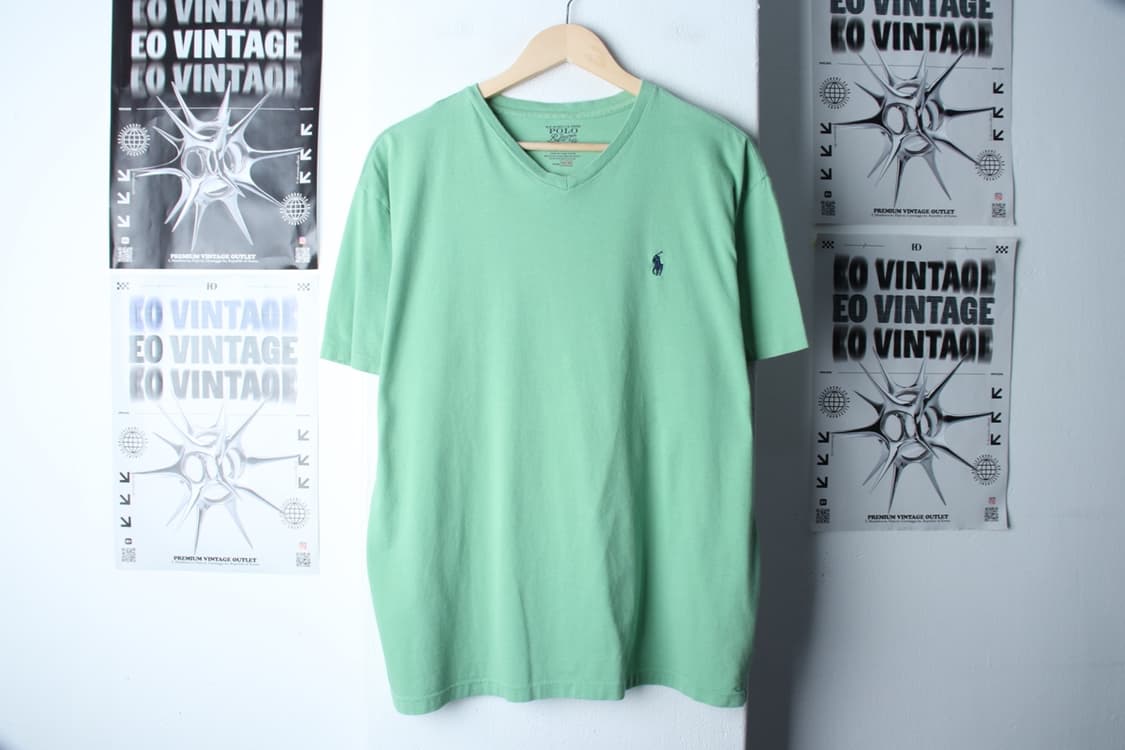 (M-XL) 폴로 랄프로렌 반팔 티셔츠 브이넥 오버핏 그린-H30364 상품이미지2