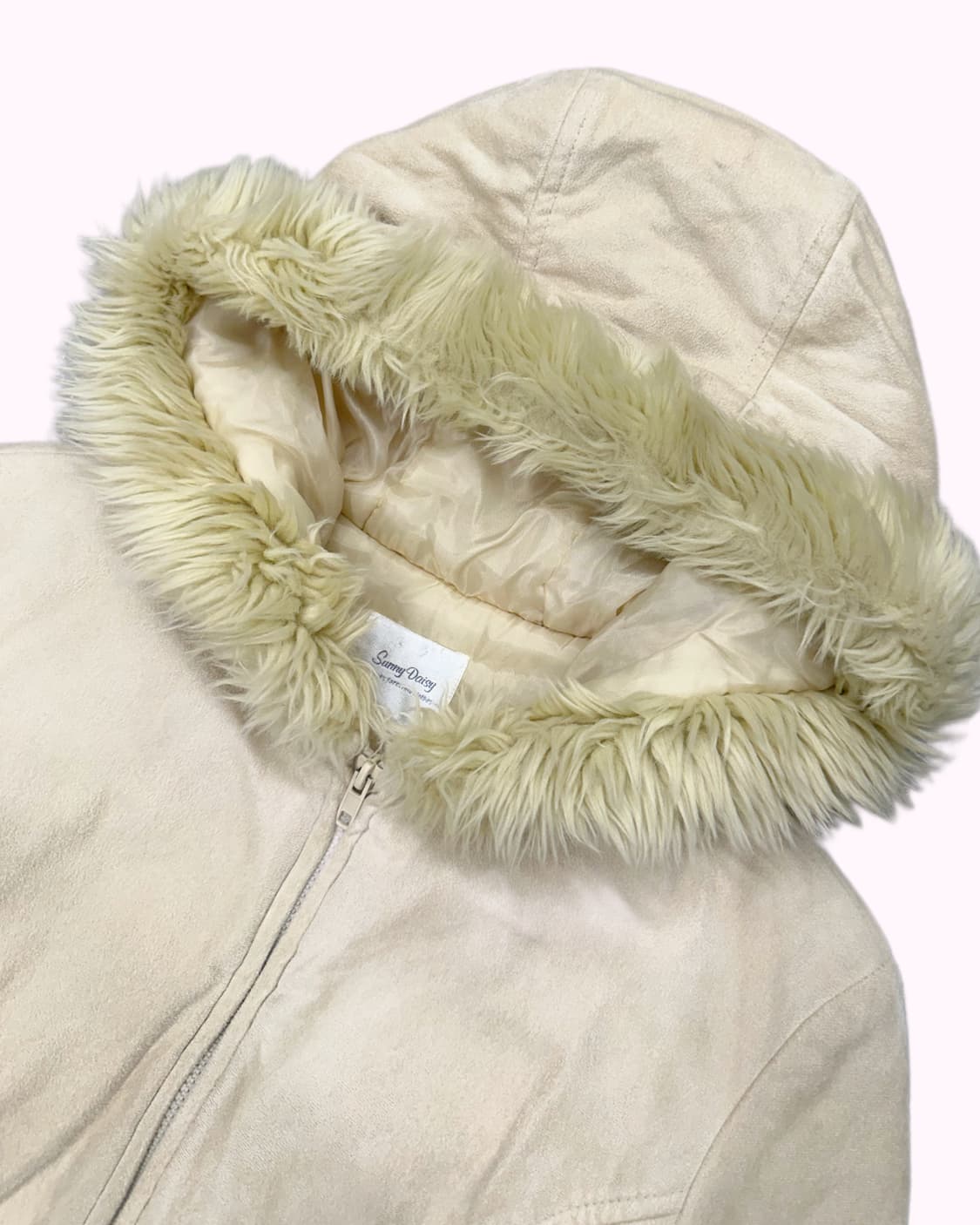 light beige shearling hood jacket 상품이미지3