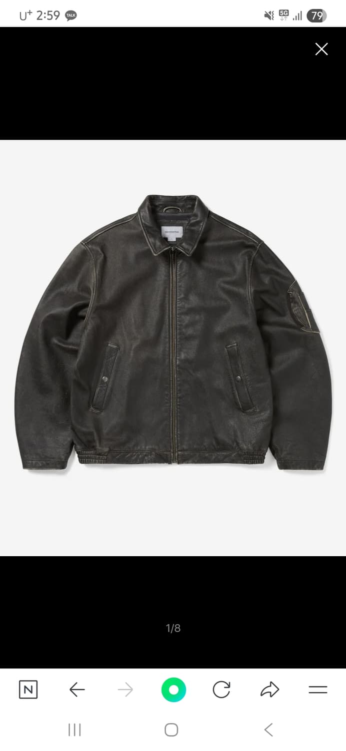 디스이즈네버댓 Flight Leather Jacket Black 상품이미지1