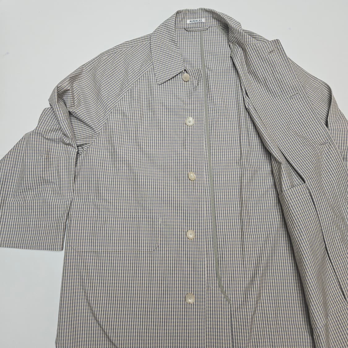 (무료배송) 오라리 핀스 웨더 클로스 체크 코트 - 4사이즈 상품이미지5