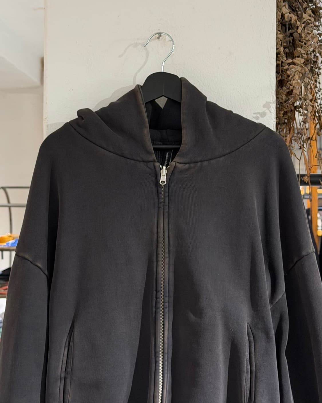 엔타이어 스튜디오 차콜브라운 페이디드 후드집업 상품이미지4