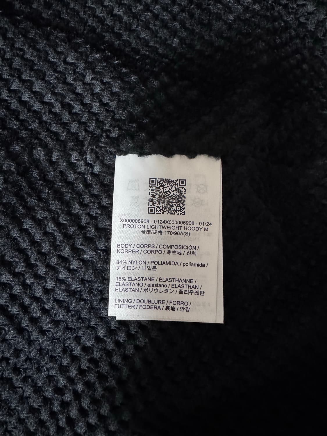 아크테릭스 프로톤 라이트웨이트 후디 블랙 상품이미지9