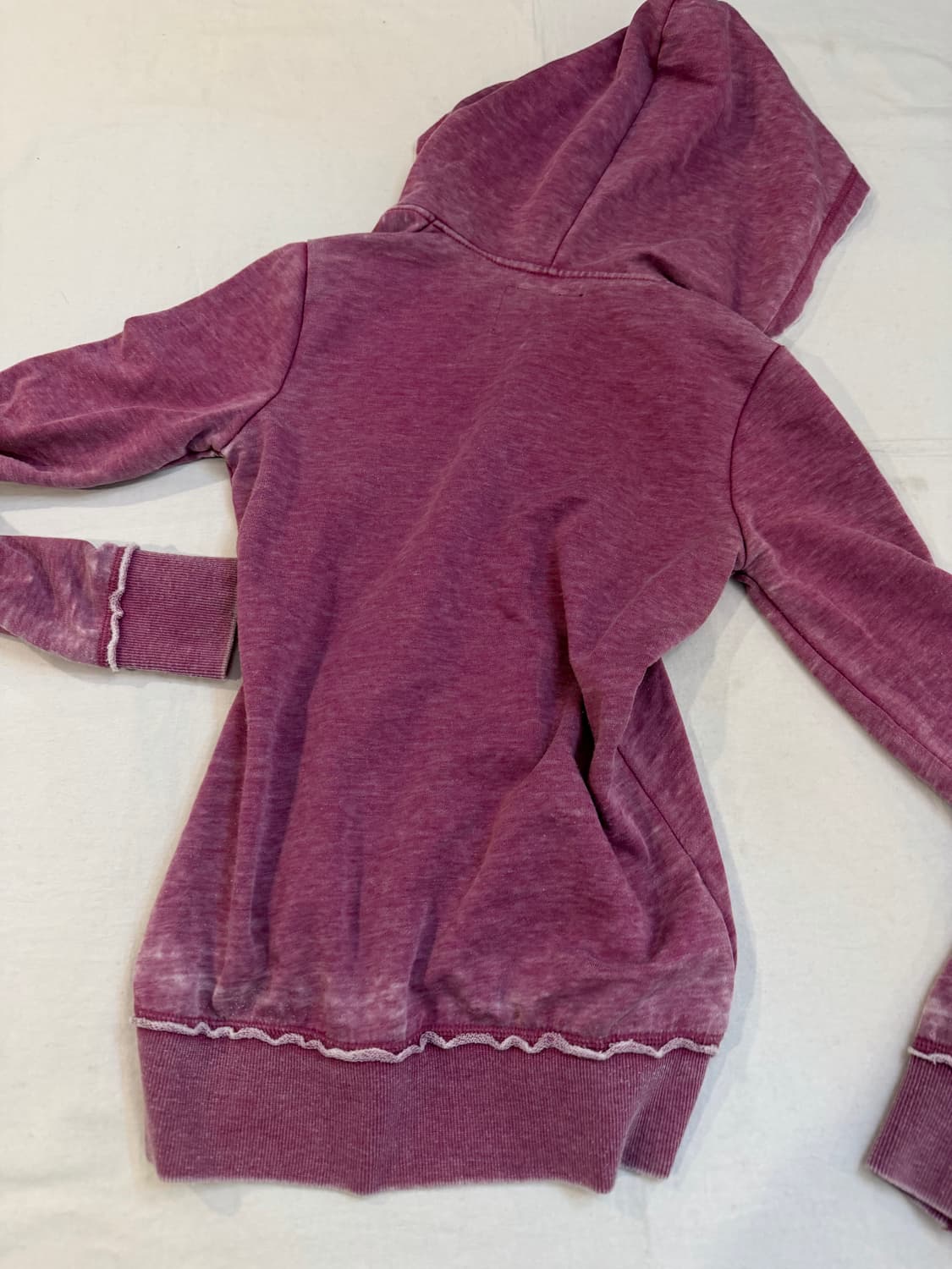 00s 하드락카페 y2k 딱붙핏 프린팅 핑크 후드집업 상품이미지3