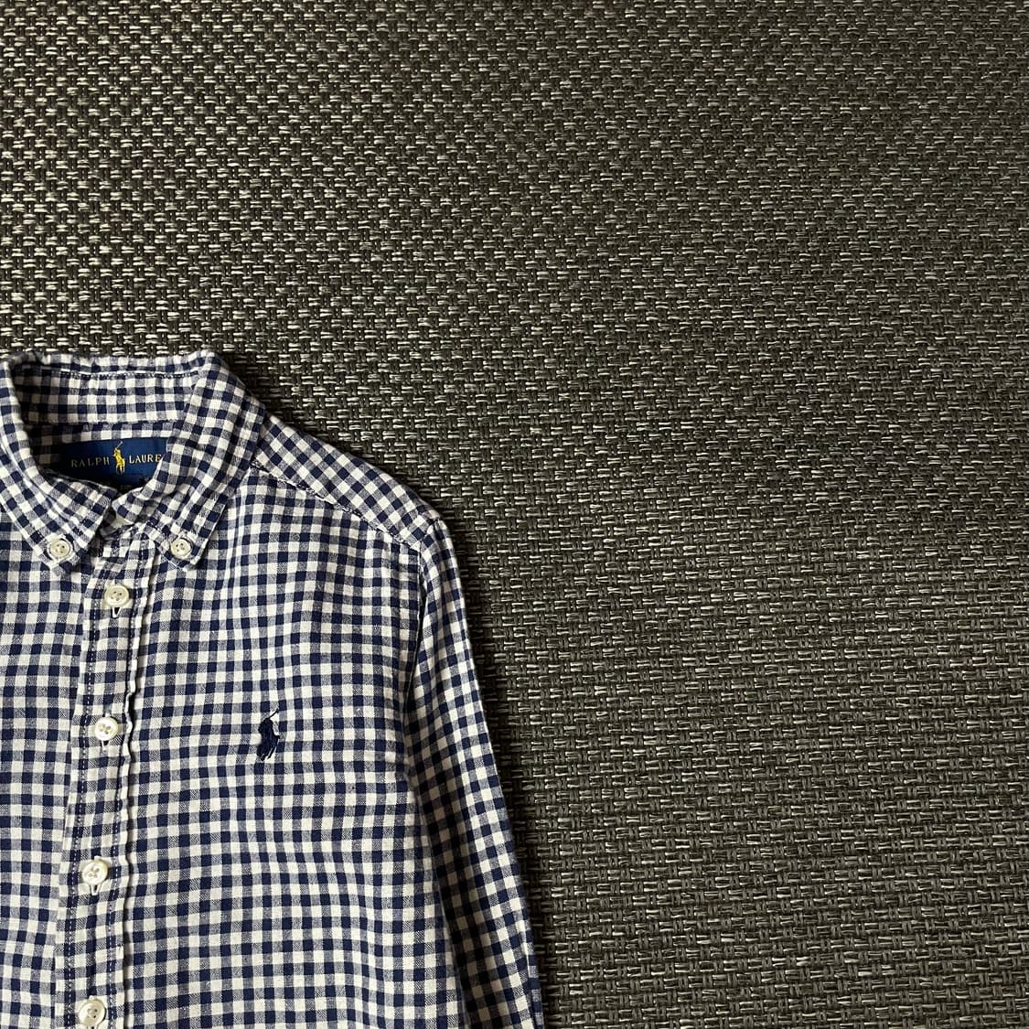 폴로랄프로렌 키즈 블루 체크 긴팔 셔츠 S(8) 상품이미지3