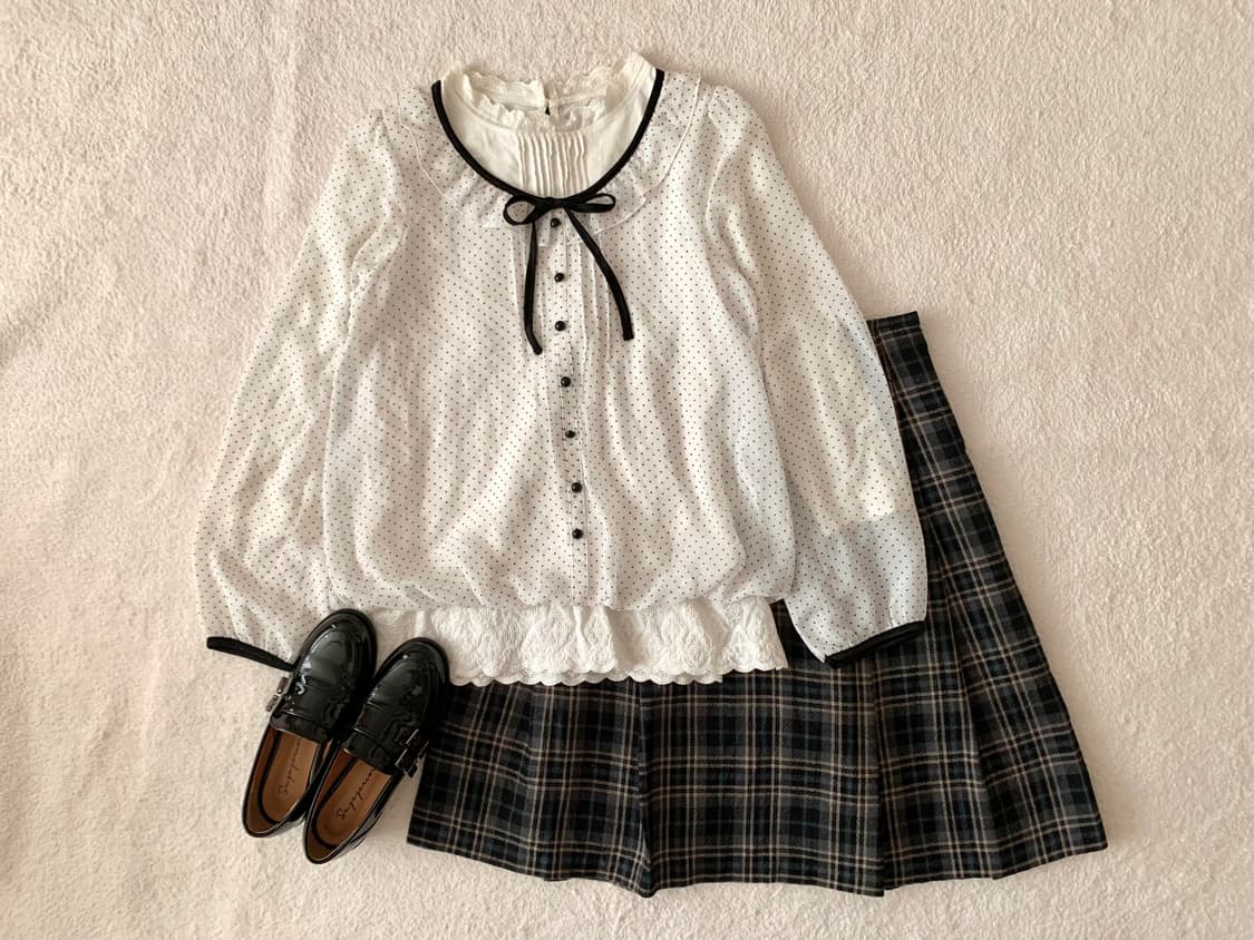 벌룬 도트 블라우스 상품이미지1