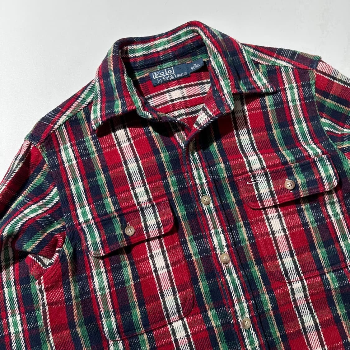 폴로 랄프로렌 헤비 플란넬 체크 프론트 포켓 워크 셔츠 상품이미지3