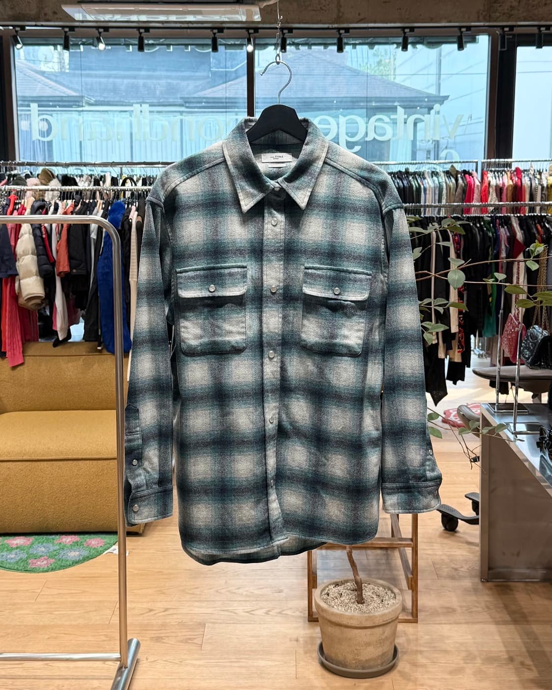 이자벨마랑 블루 마르셀리아 울 혼방 플란넬 셔츠 상품이미지1