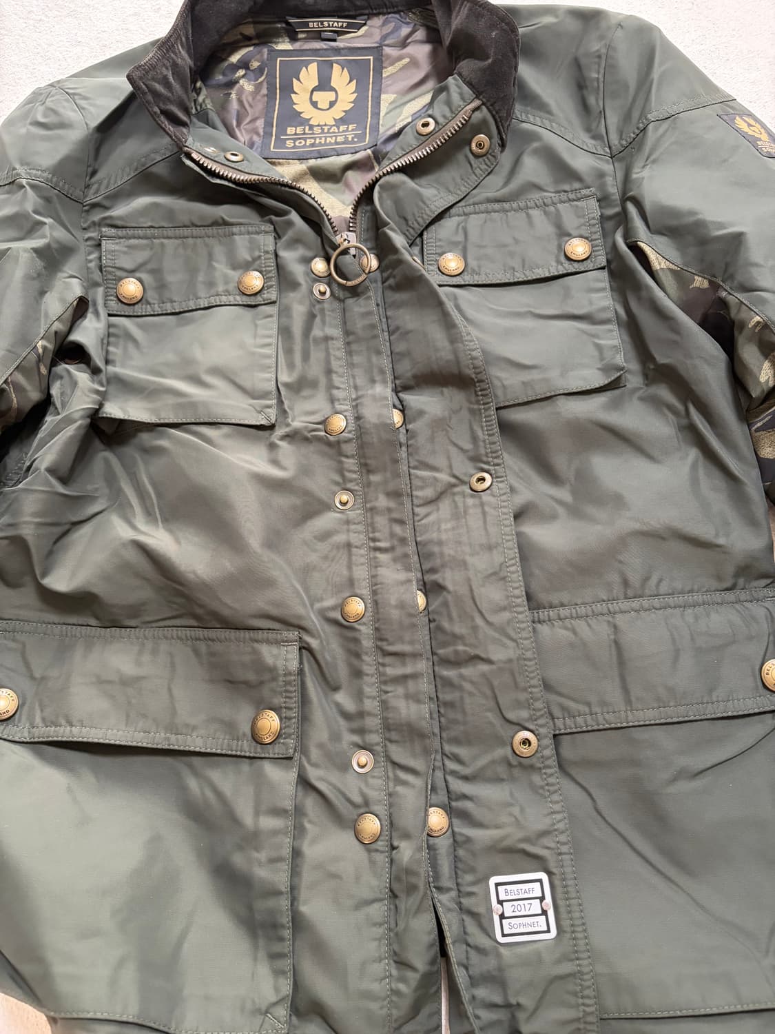 [46] 벨스타프x소프넷 필드마스터 나일론 자켓 (다크올리브/카모) 상품이미지5