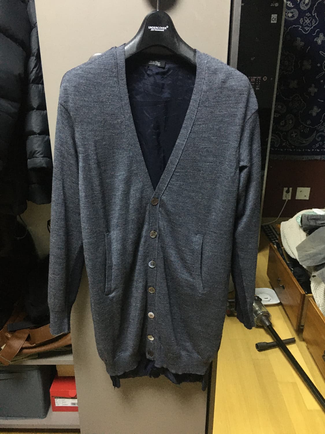 언더커버 울 가디건 큐프라 안감 상품이미지1