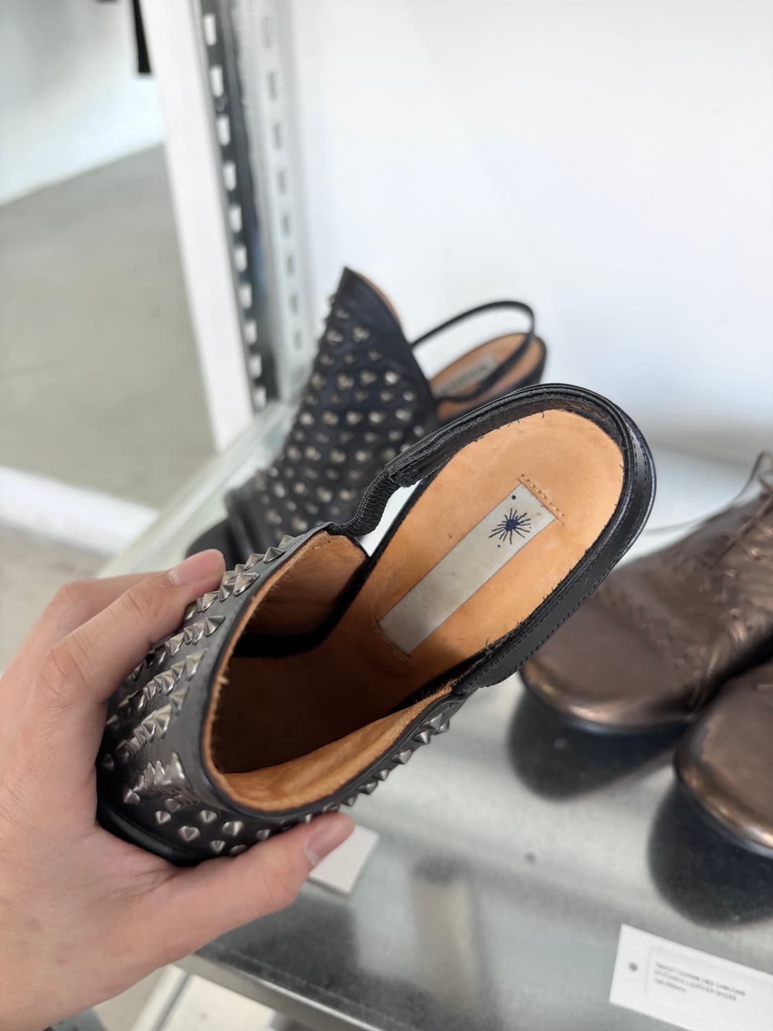 미하라 야스히로 멀티 스터드 레더 슈즈 상품이미지4