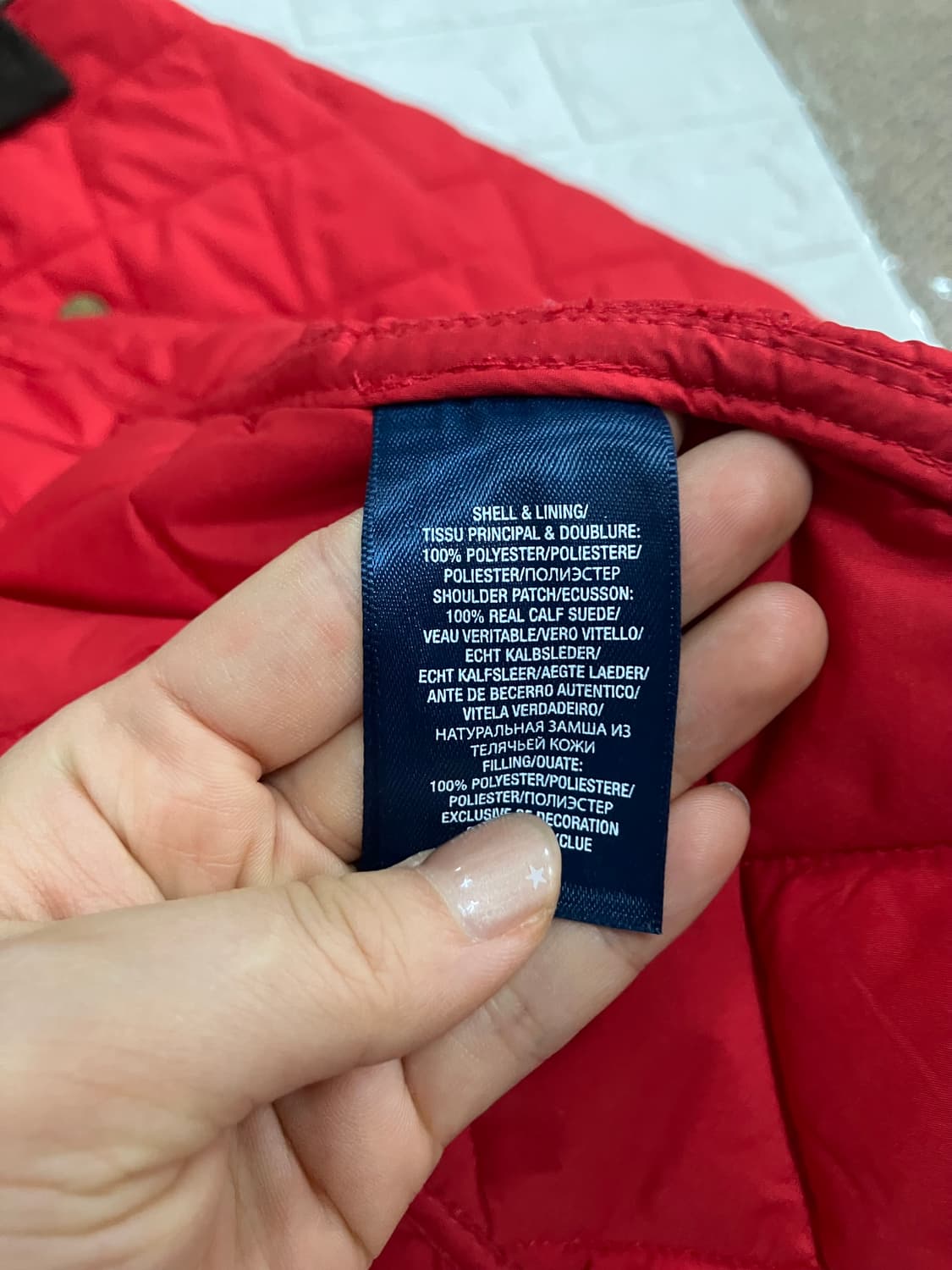 랄프로렌 키즈 레드 퀄팅 자켓 S(7) 상품이미지6