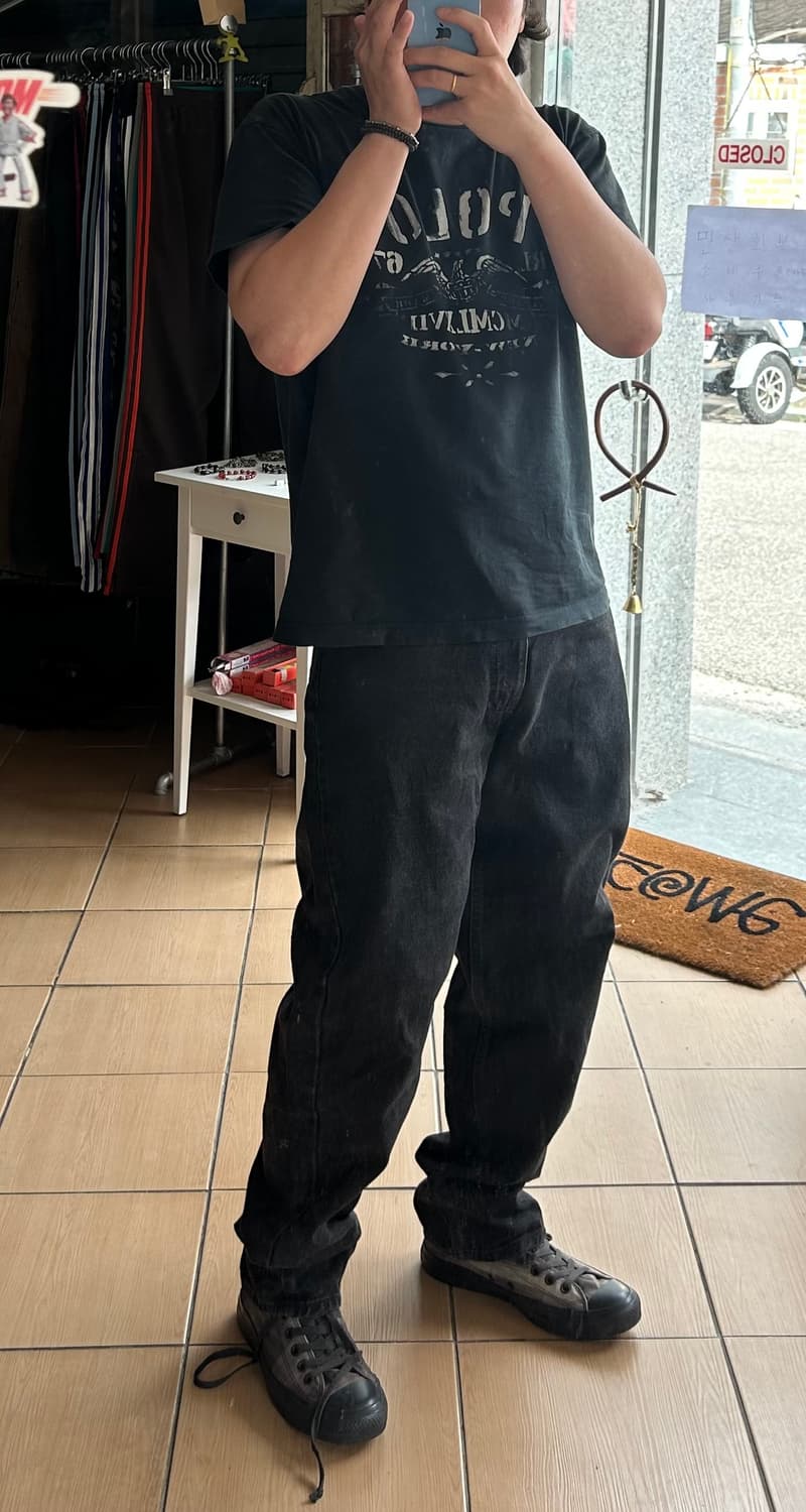 90‘s USA Levi’s 555 Black jean 32in 상품이미지9