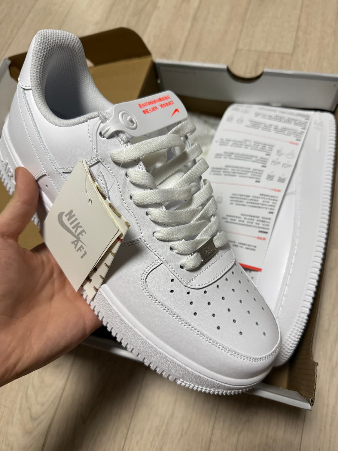 [290] 나이키 에어포스 빽포스 1 07 로우 화이트 상품이미지2