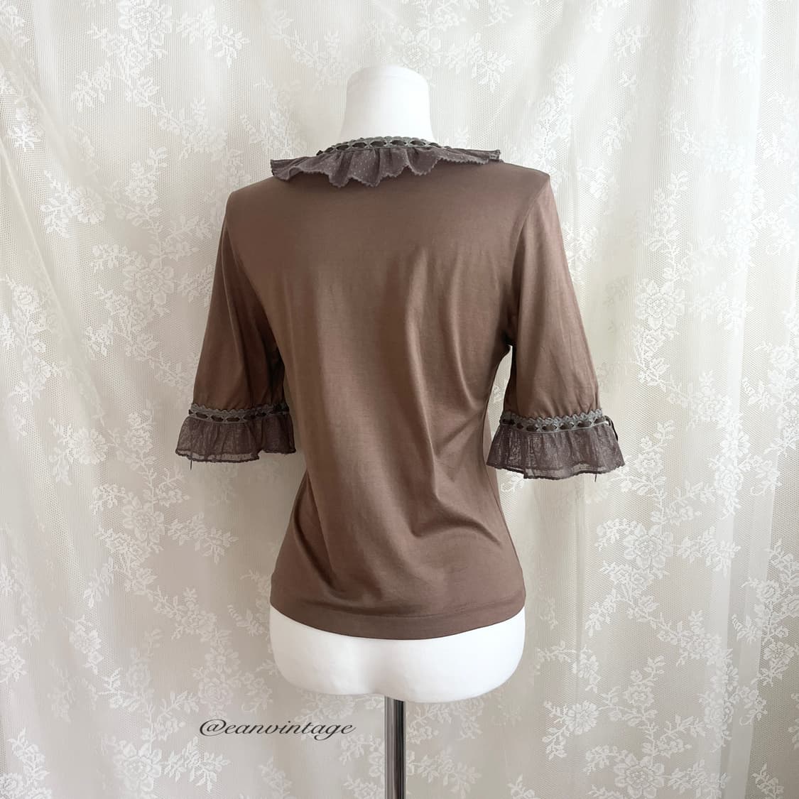 ingeborg brown lace 2way top 상품이미지3