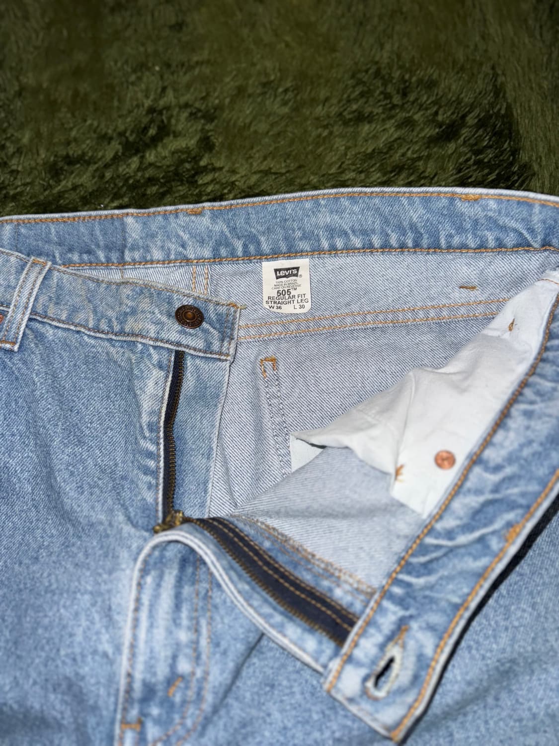 [36X30] 90s 리바이스 505 오렌지탭 데님 팬츠 인디고 상품이미지3