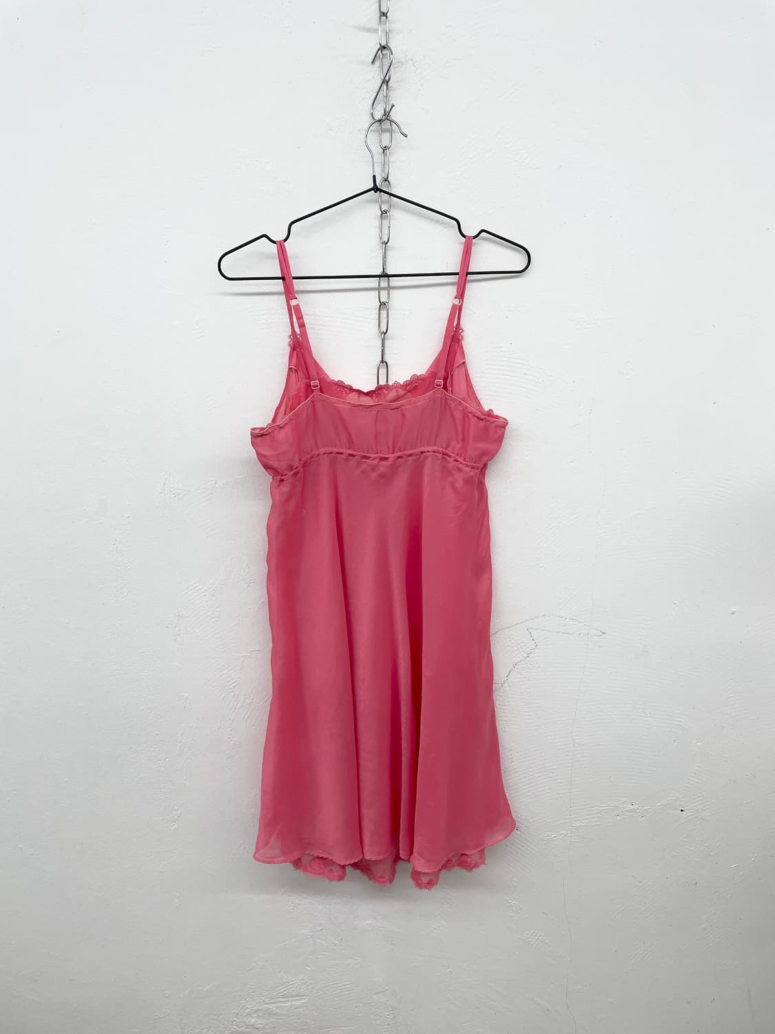 핑크 시어 레이스 슬립 상품이미지6