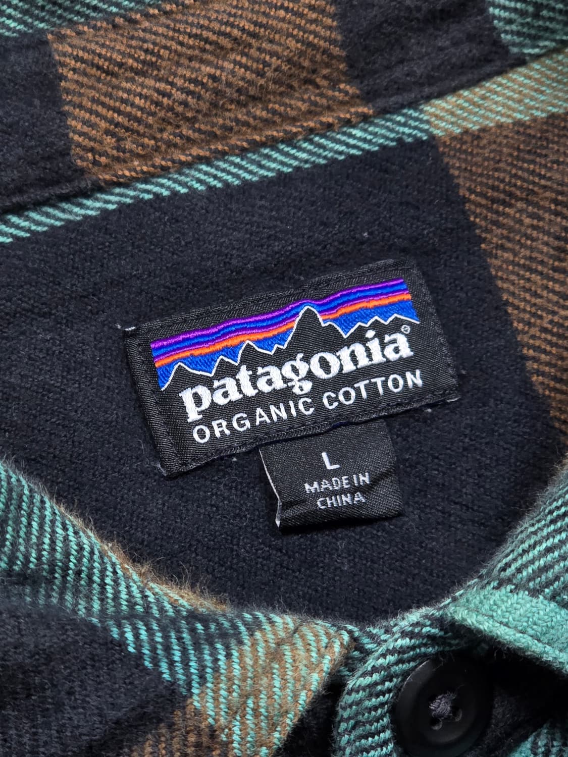 파타고니아 오가닉코튼 플란넬 체크 셔츠 L 상품이미지5