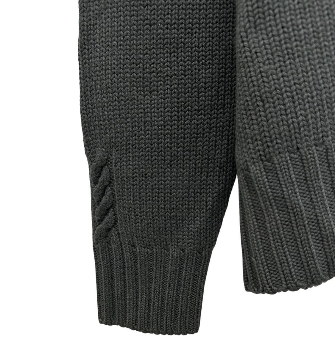 리바이스 울 꽈배기 니트 카키그레이 (XL) 상품이미지7