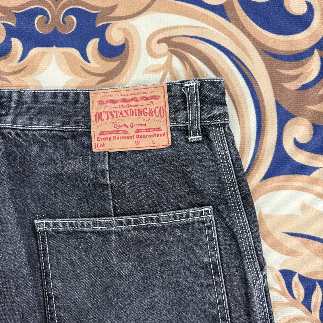 (L)아웃스탠딩 흑청 카펜터 데님팬츠 상품이미지2