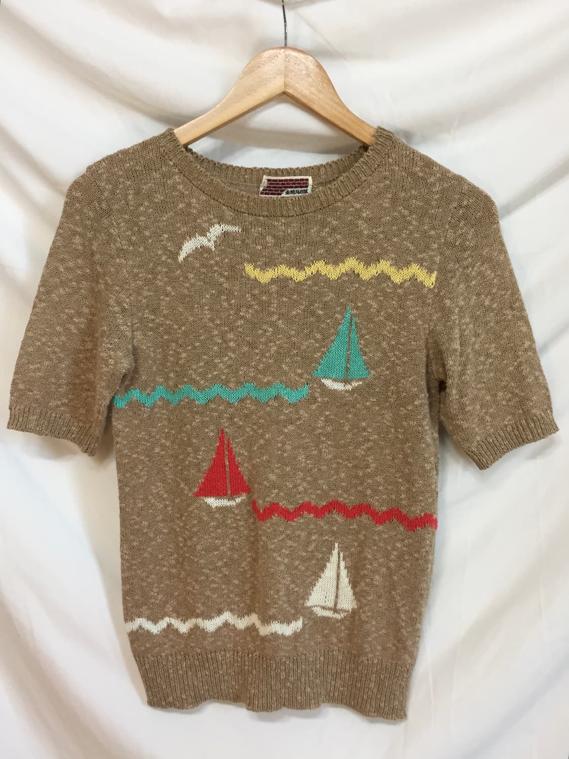 돛단배 반팔 니트 상품이미지1