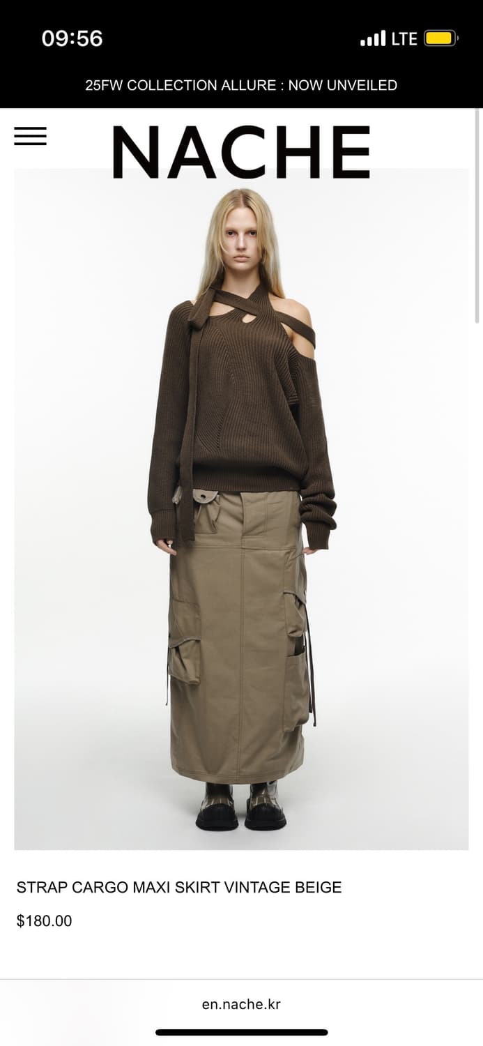 나체 스트랩 카고 스커트 상품이미지1