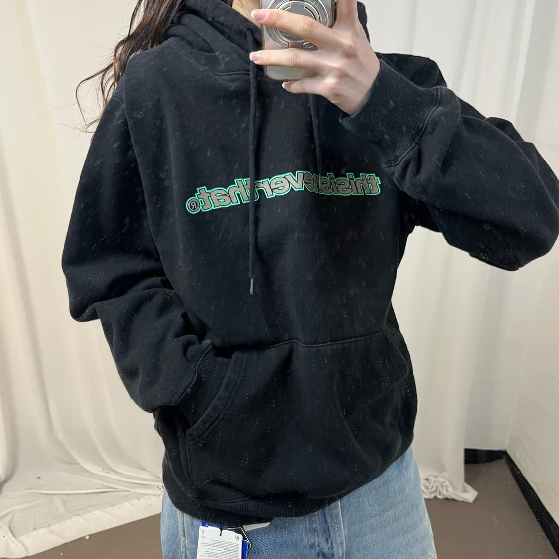 thisisneverthat black hoodie 상품이미지3