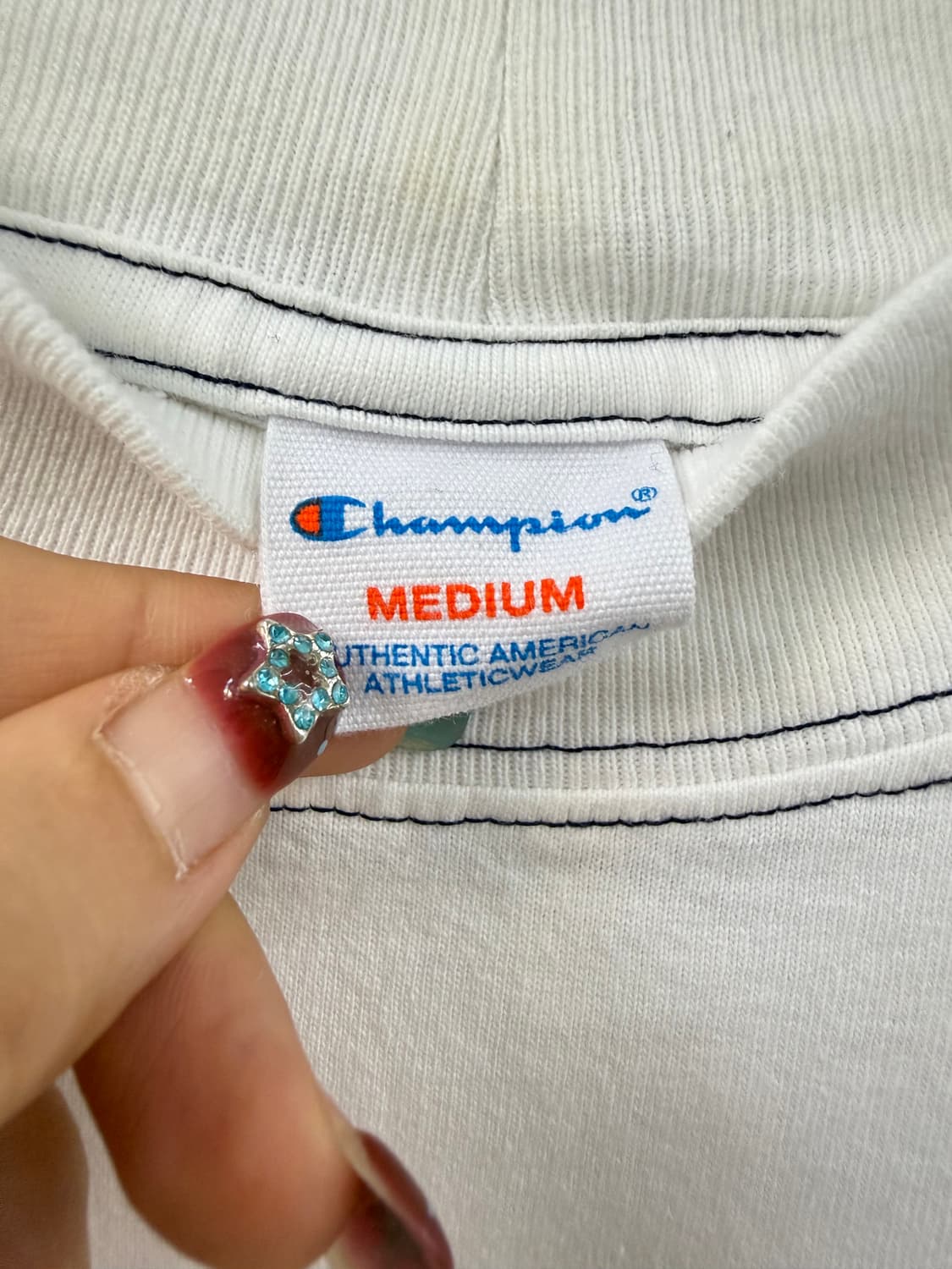 챔피온 하이넥 오버핏 화이트 롱슬리브 상품이미지9