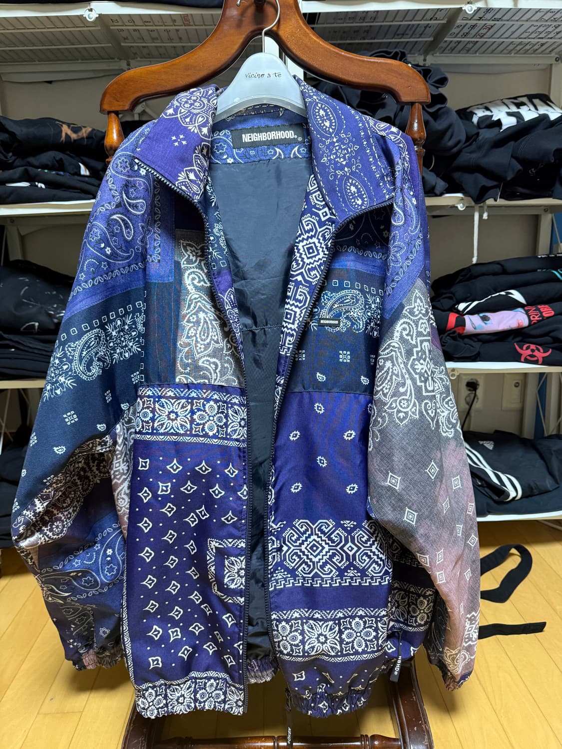 네이버후드 페이즐리 자켓 블루 상품이미지1