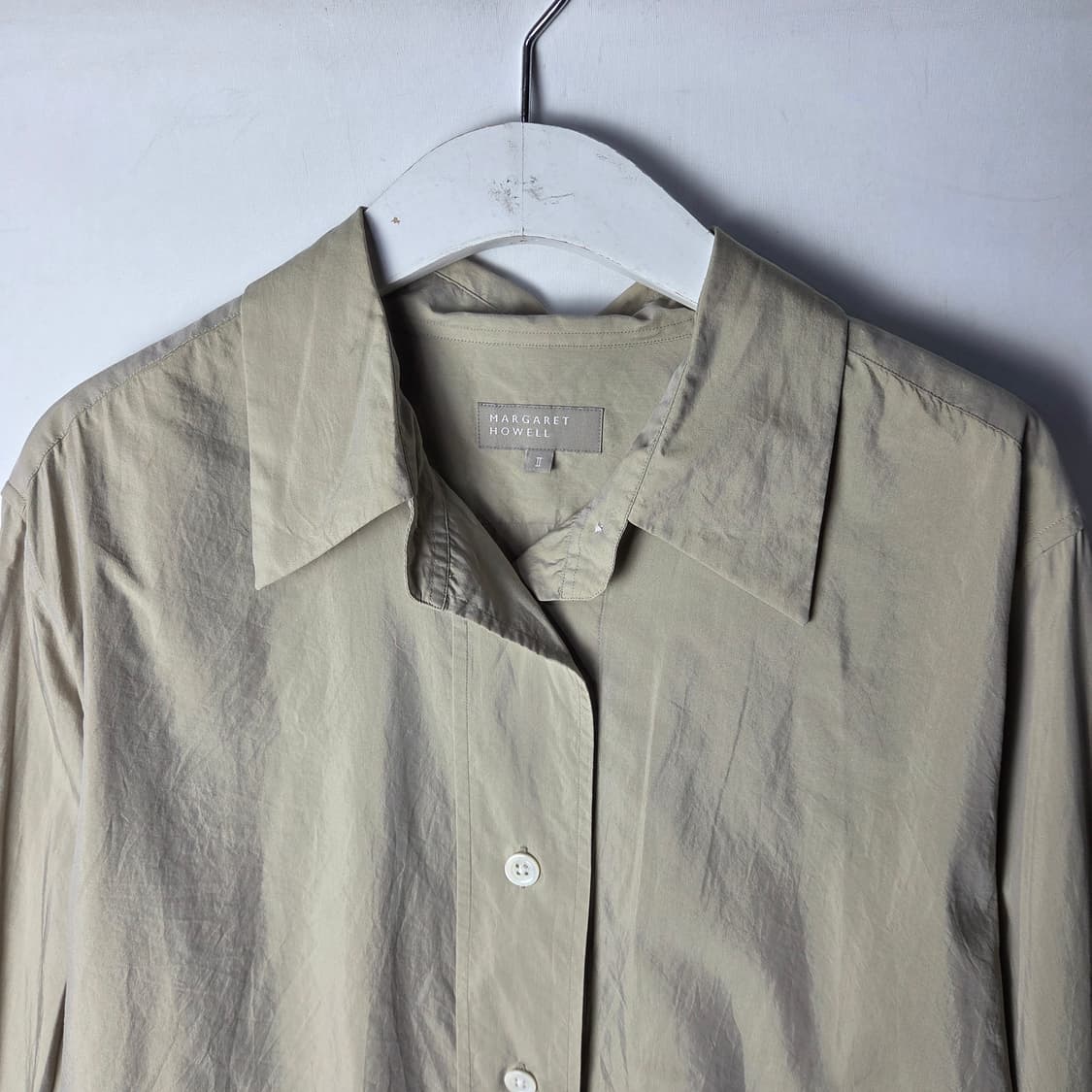 [MARGARET HOWELL] 마가렛호웰 미니멀 코튼 실크 셔츠 상품이미지3