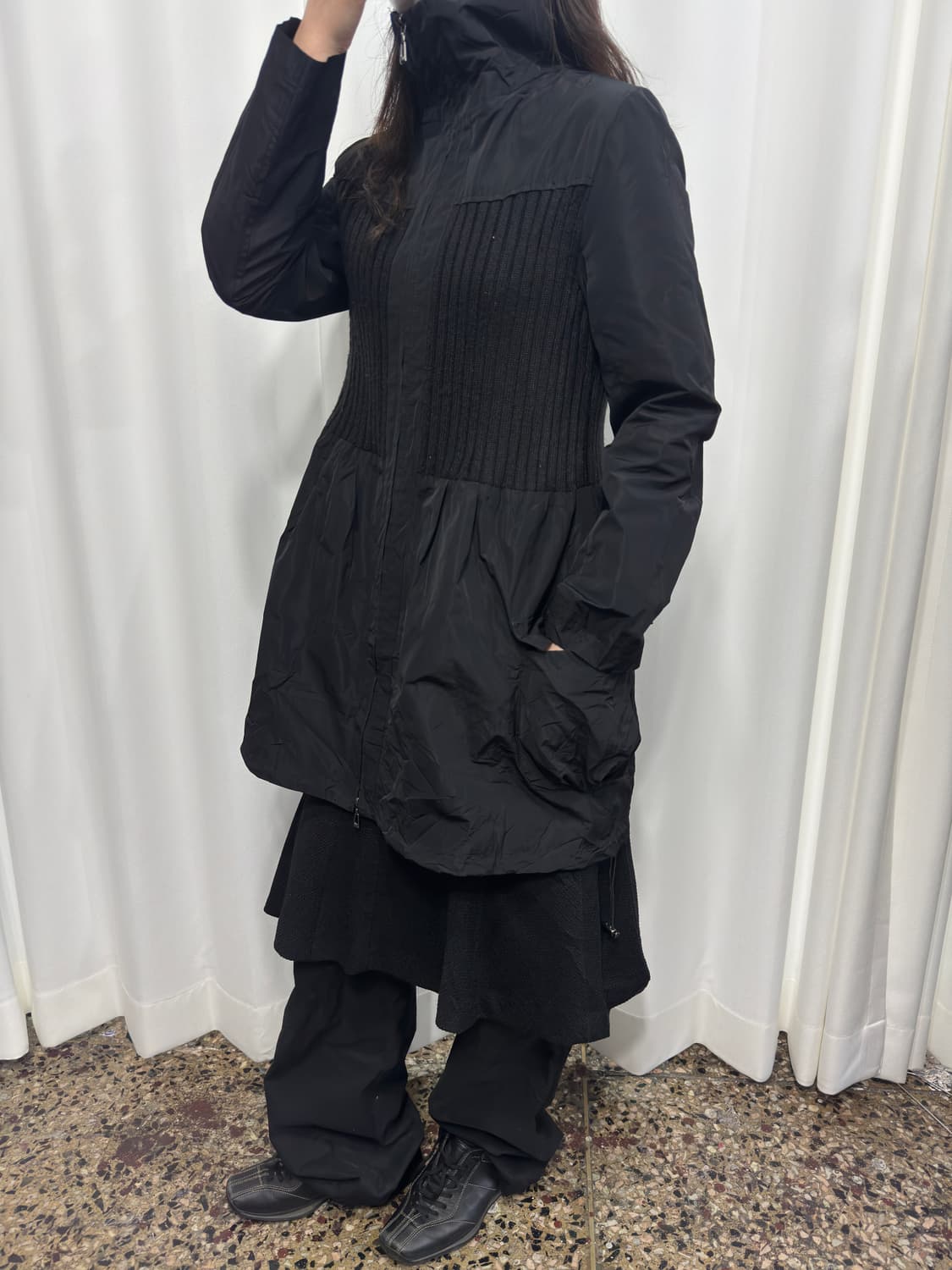 noa-ge knit detail twoway jacket 상품이미지4