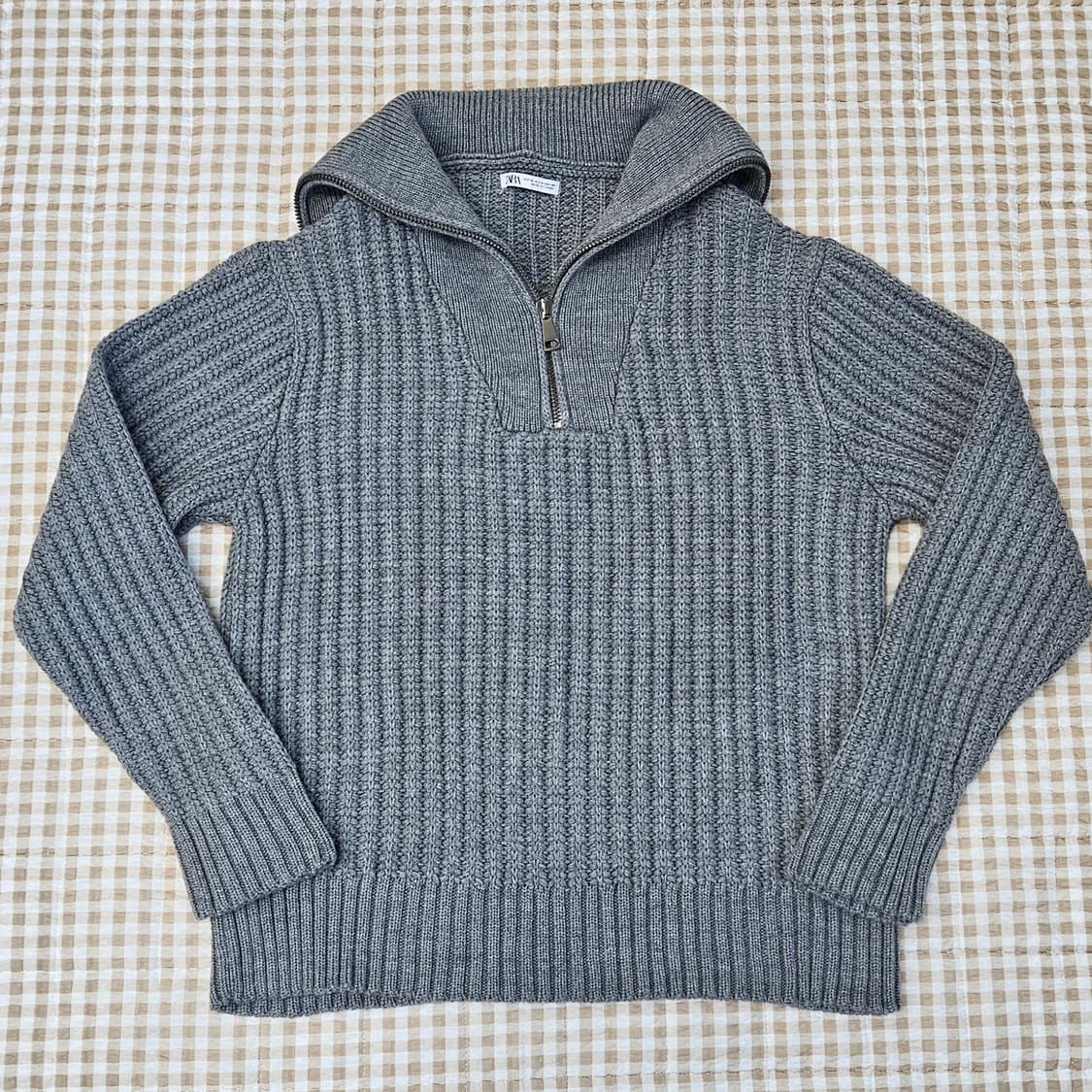 자라 반집업 니트 스웨터 남자100 상품이미지1