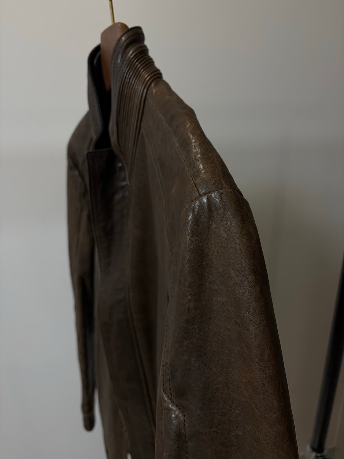 코모도스퀘어 브라운 빈티지 양가죽 자켓  상품이미지8