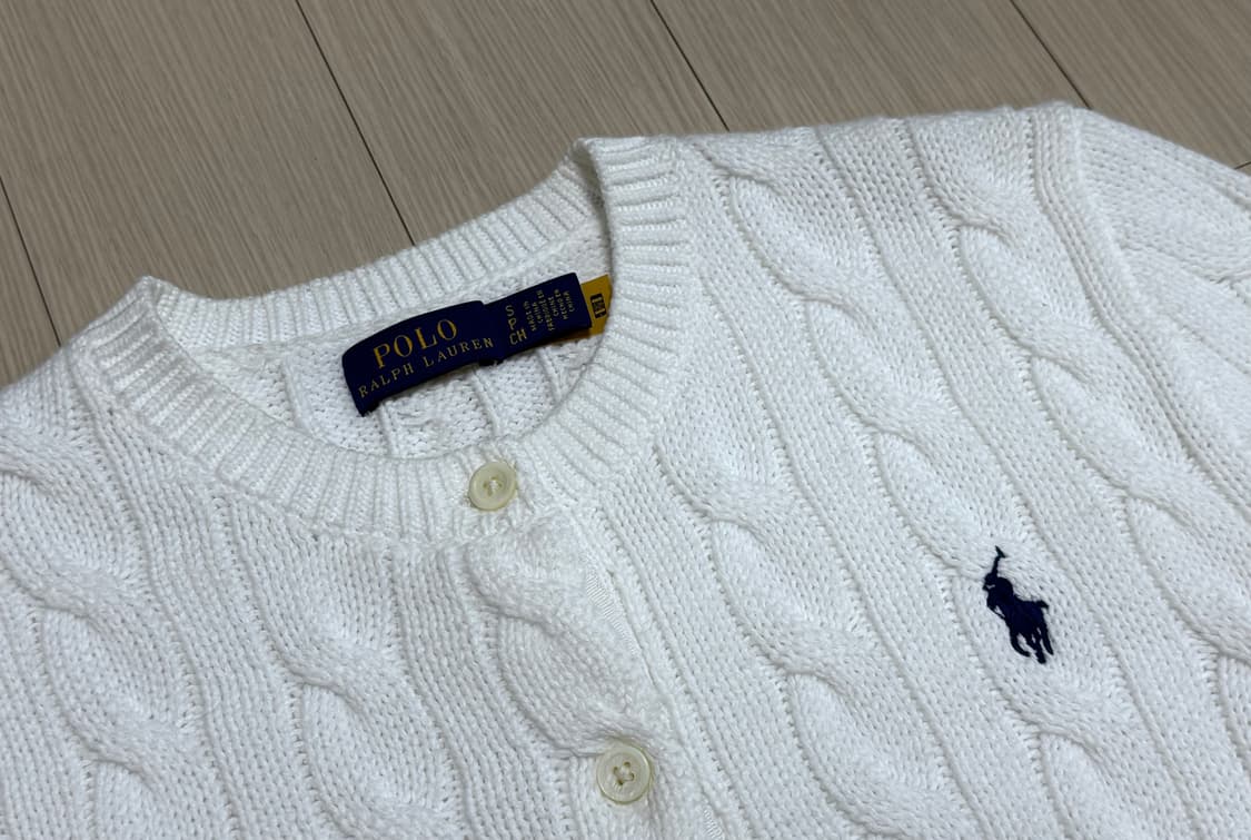 폴로 랄프로렌 케이블 니트 코튼 크루넥 카디건 가디건 상품이미지3